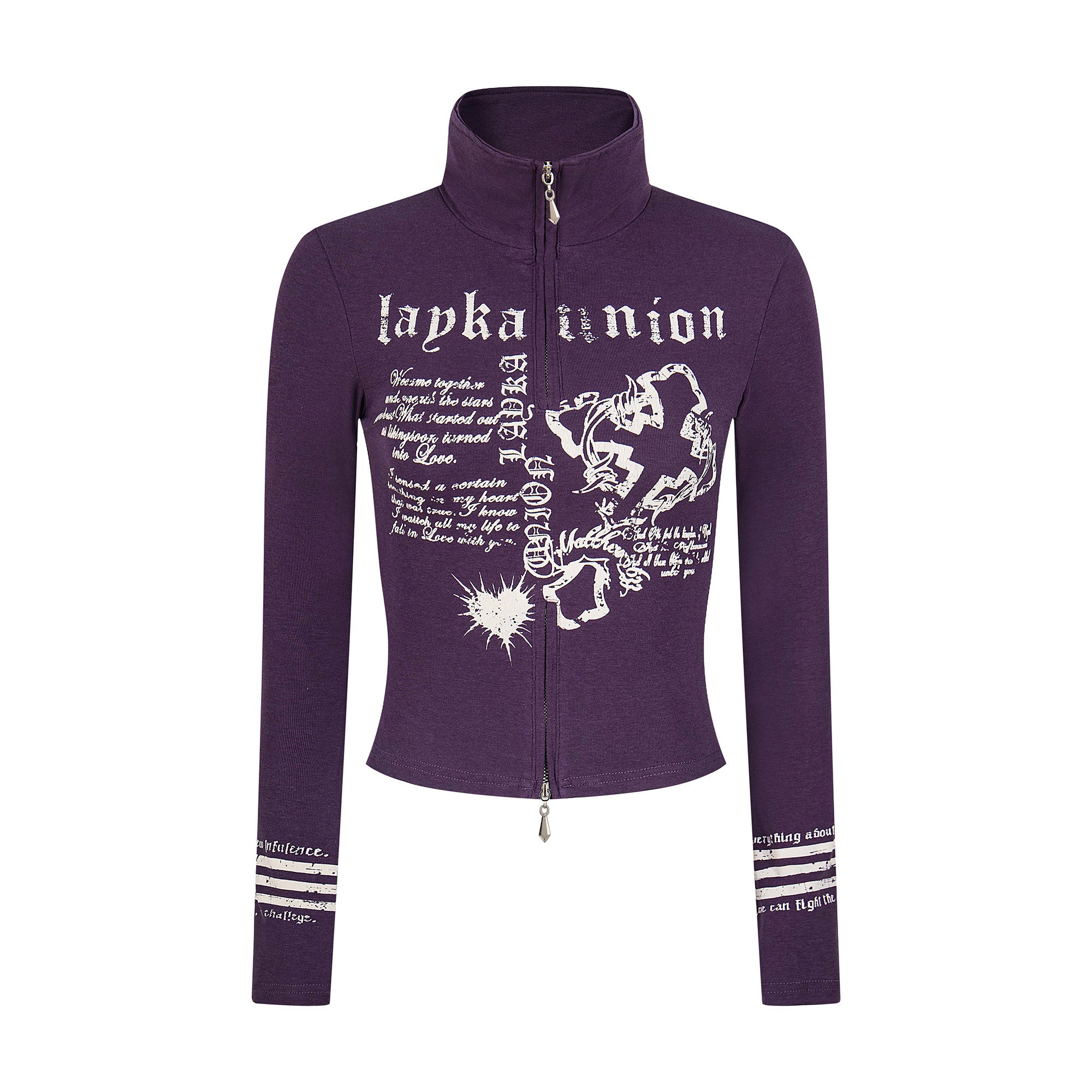 Union Print | Zip-Up Moto Graphic Top