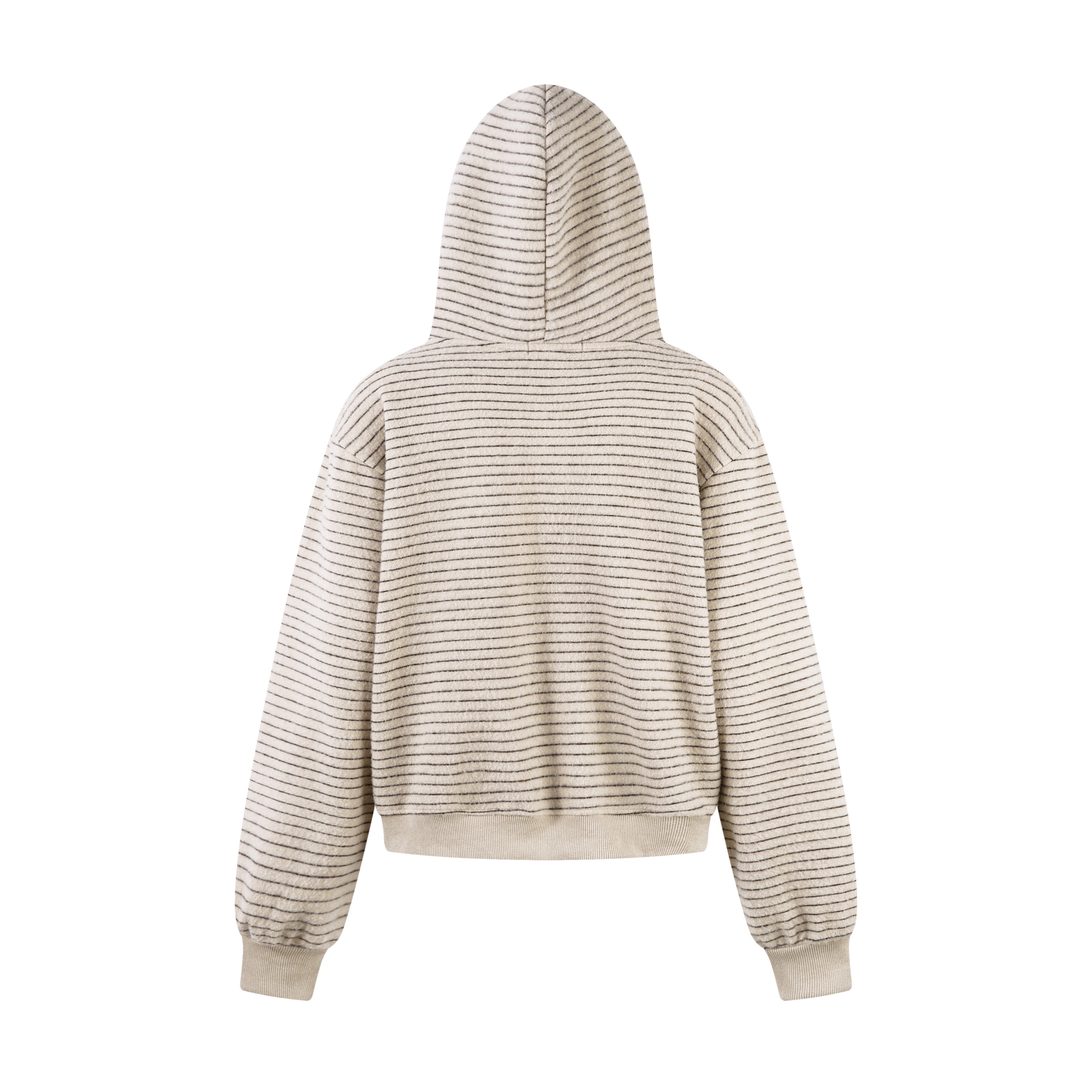STRIPE CLOUD | Minimalist Knit Zip Hoodie