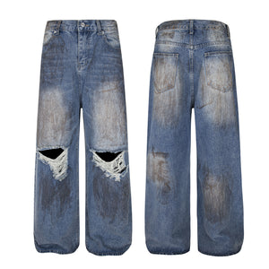 Destroyed Dirty Wash | Denim Jeans - Santo