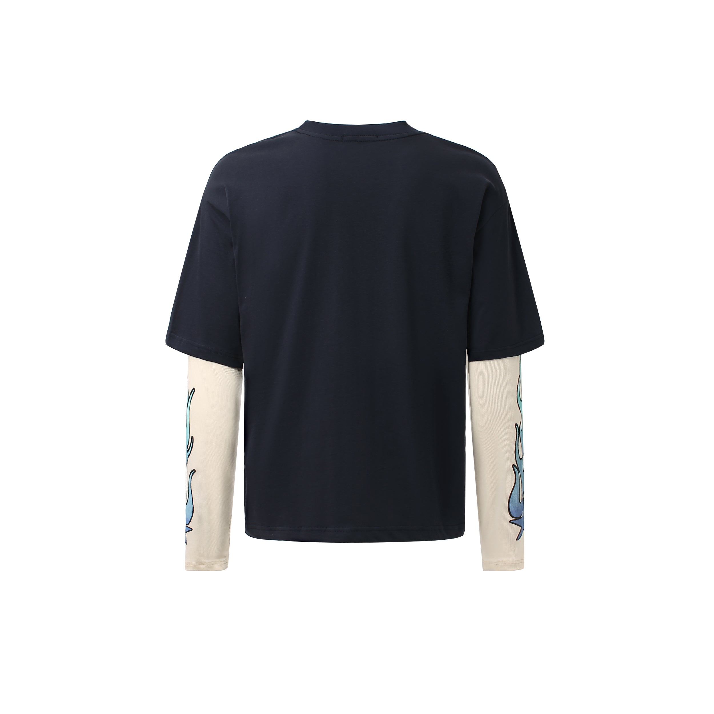 Vintage Flame Letter | Contrast Sweatshirt - Santo