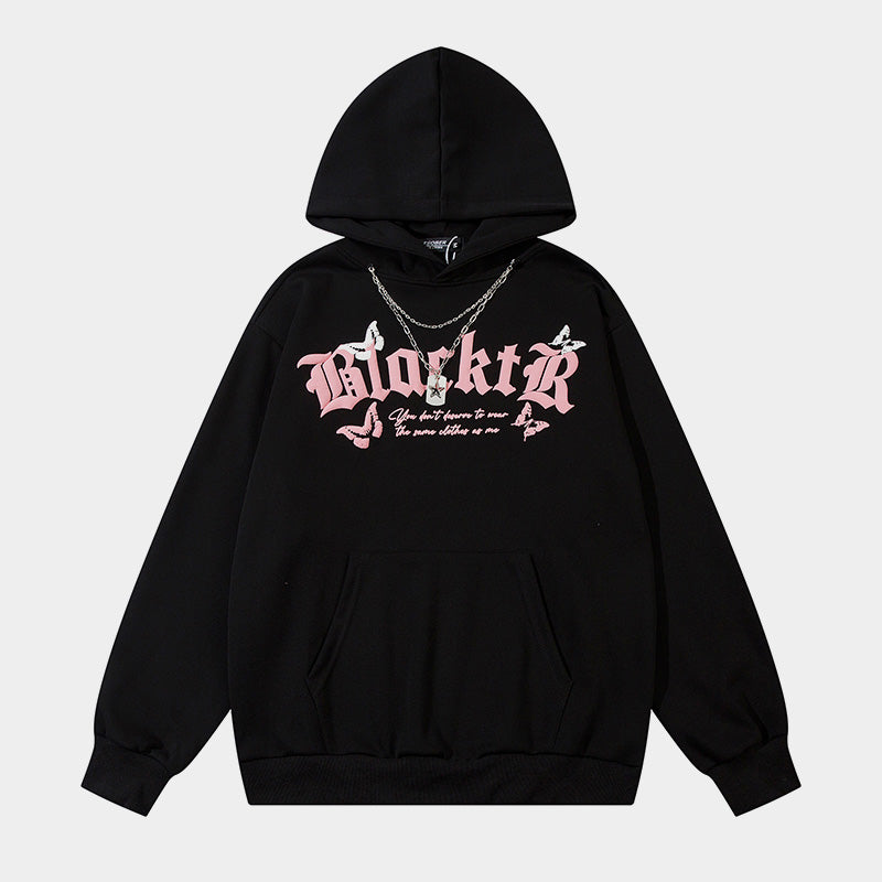 Gothic Butterfly Print | Oversized Hoodie - Santo