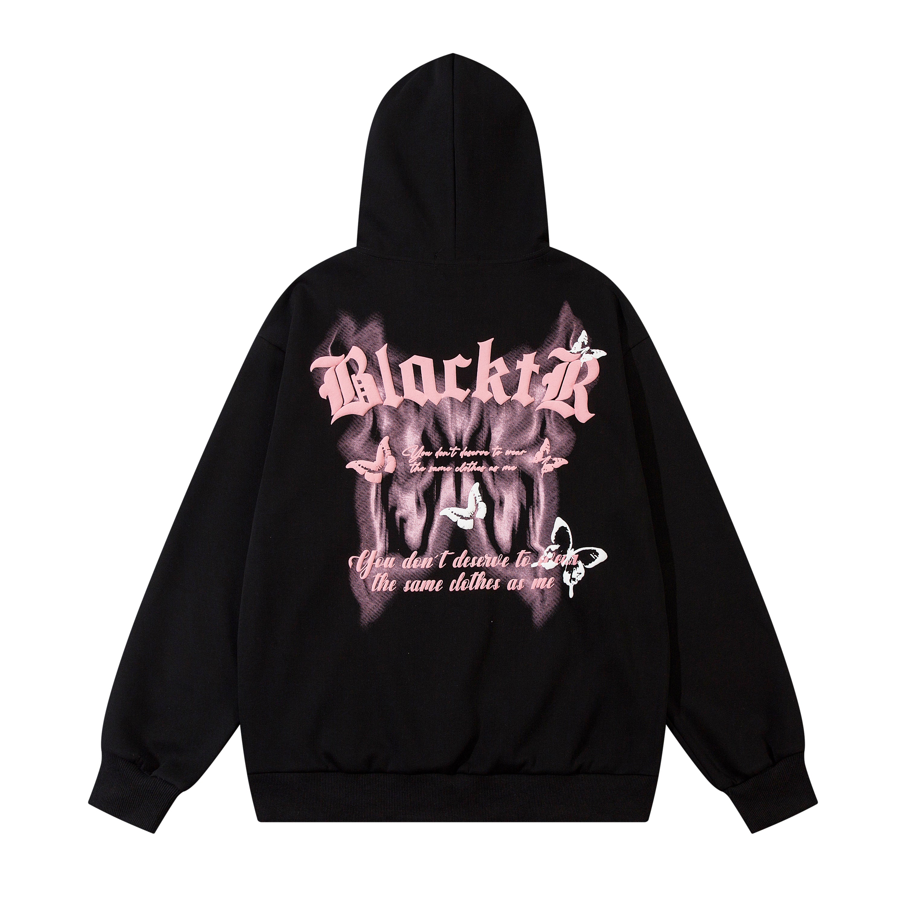 Gothic Butterfly Print | Oversized Hoodie - Santo