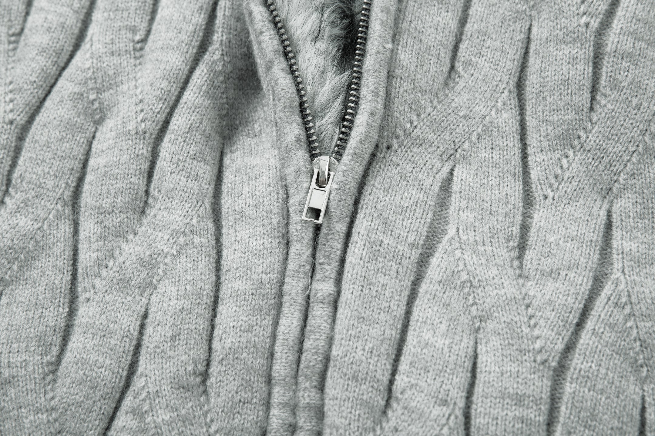 Textured Fleece | Knit Zip Jacket