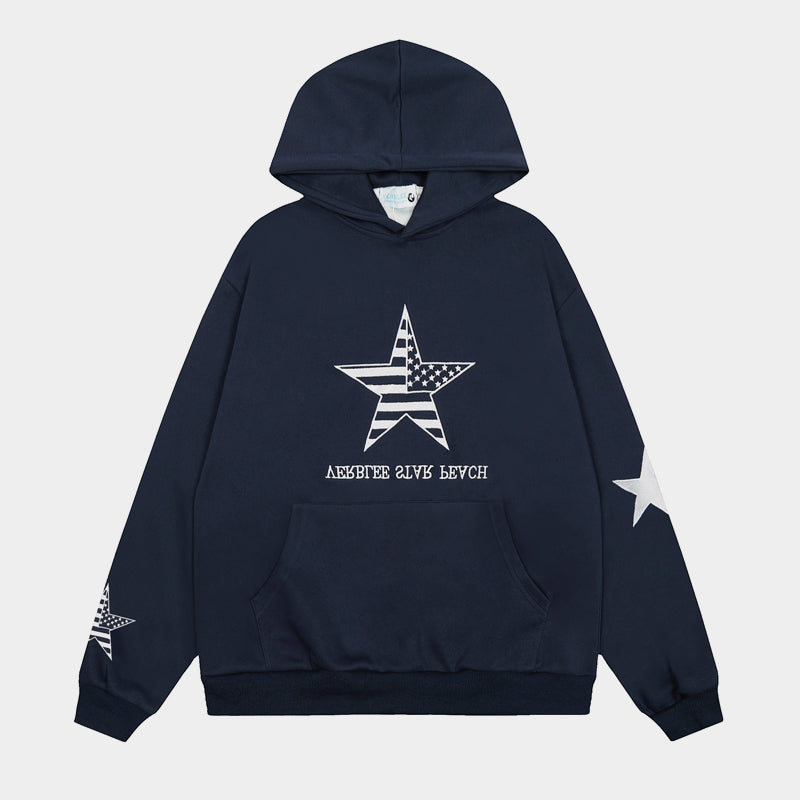Star Print | Retro Hoodie - Santo