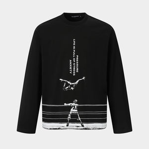 Wrestling Graphic Print | Streetwear Sweatshirt - Santo