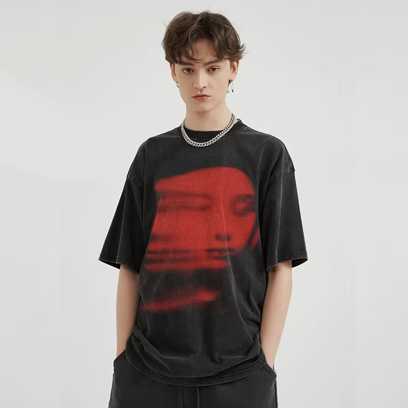 Face Shadow | Graphic Cotton T-Shirt