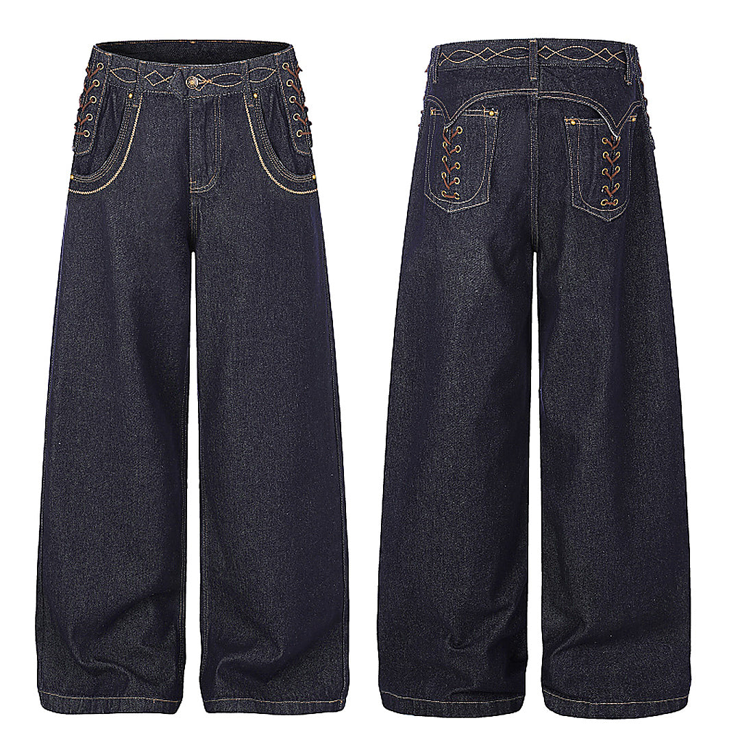 Lace Up Jeans detail image 9