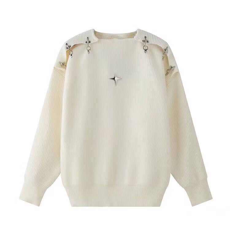 Shining Star | Modern Metallic Accent Sweater - Santo