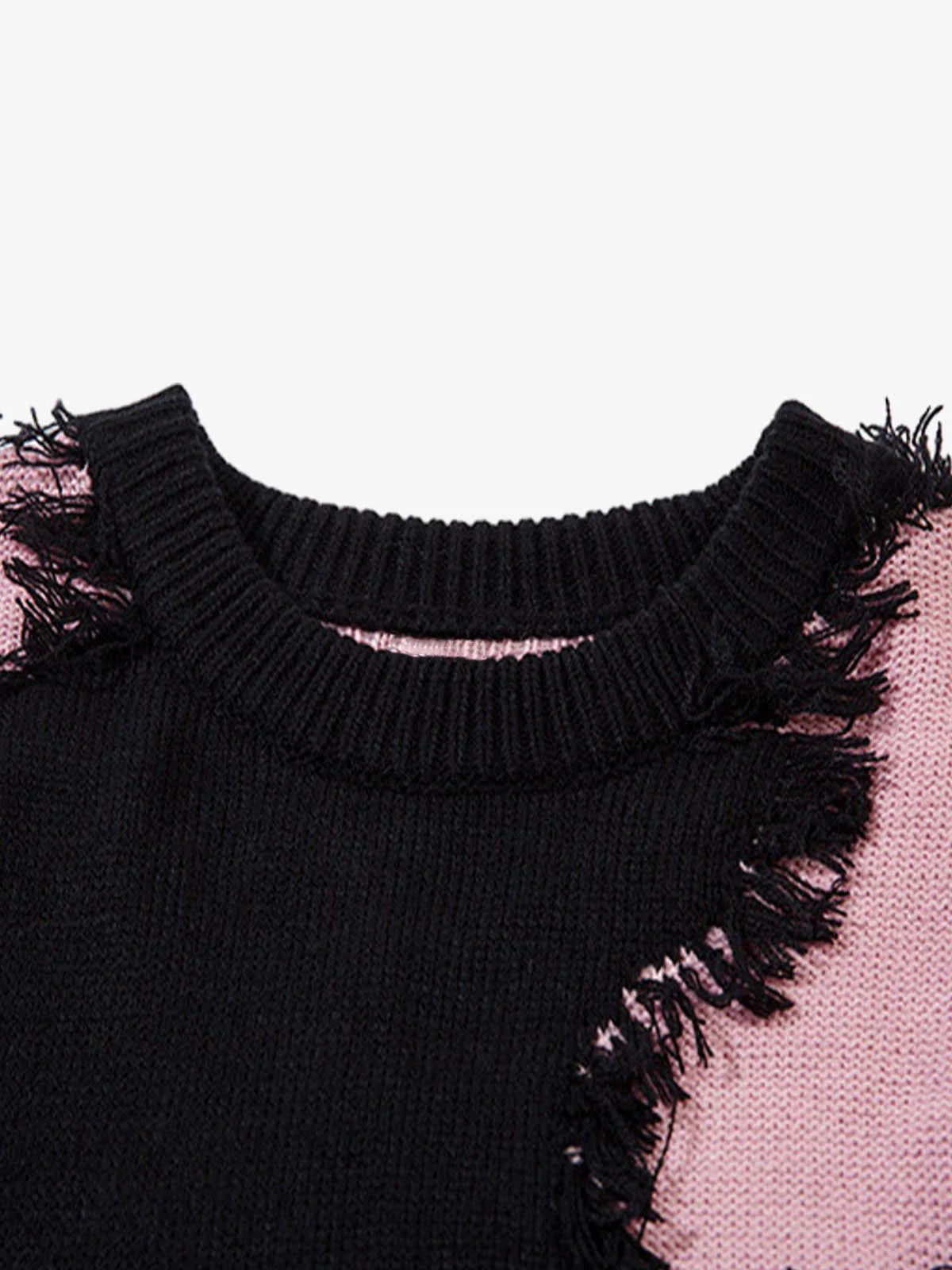Raw Edge | Fringed Knit Sweater
