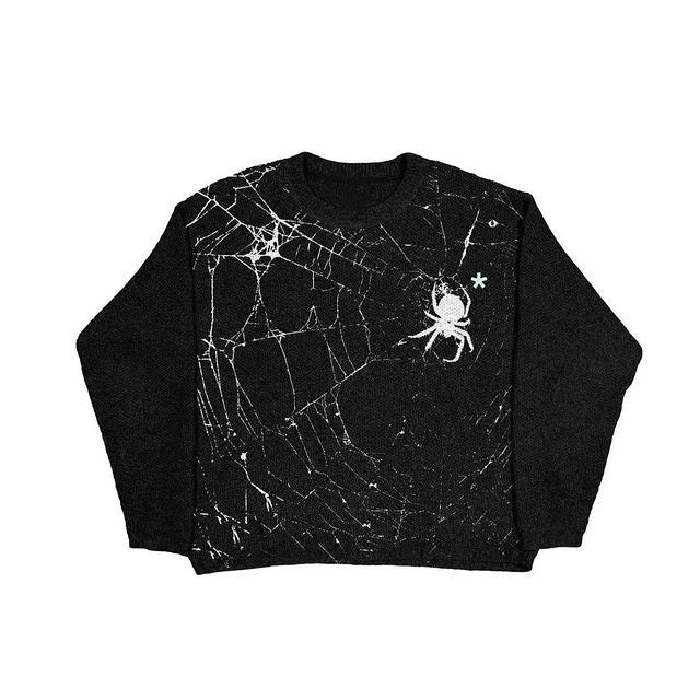 Night Weaver | Urban Spider Graphic Knit - Santo