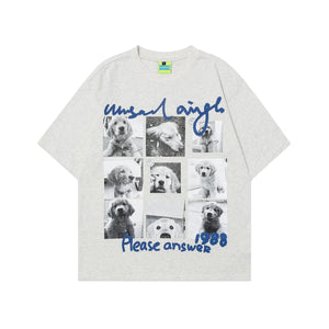 Puppy Grid | Graphic Photo Print Tee