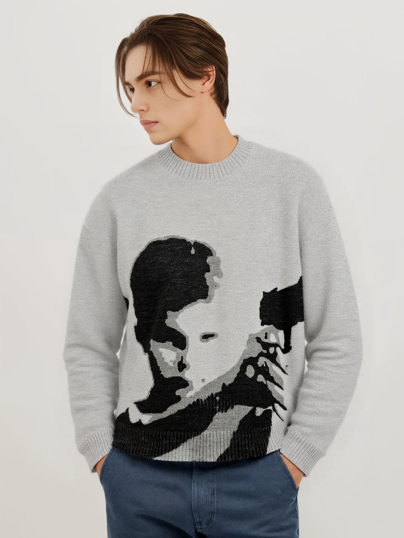 Maglione a maglia Silent Vigil | Street Art