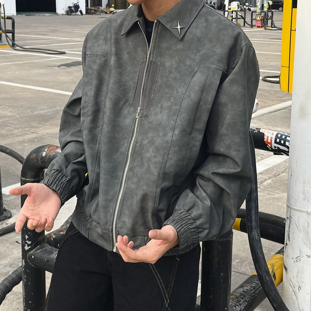 Suede Elegance | Stylish Zip Jacket