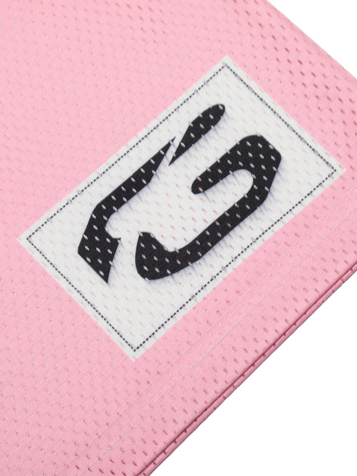 77 Flame Print Mesh Pink Jersey