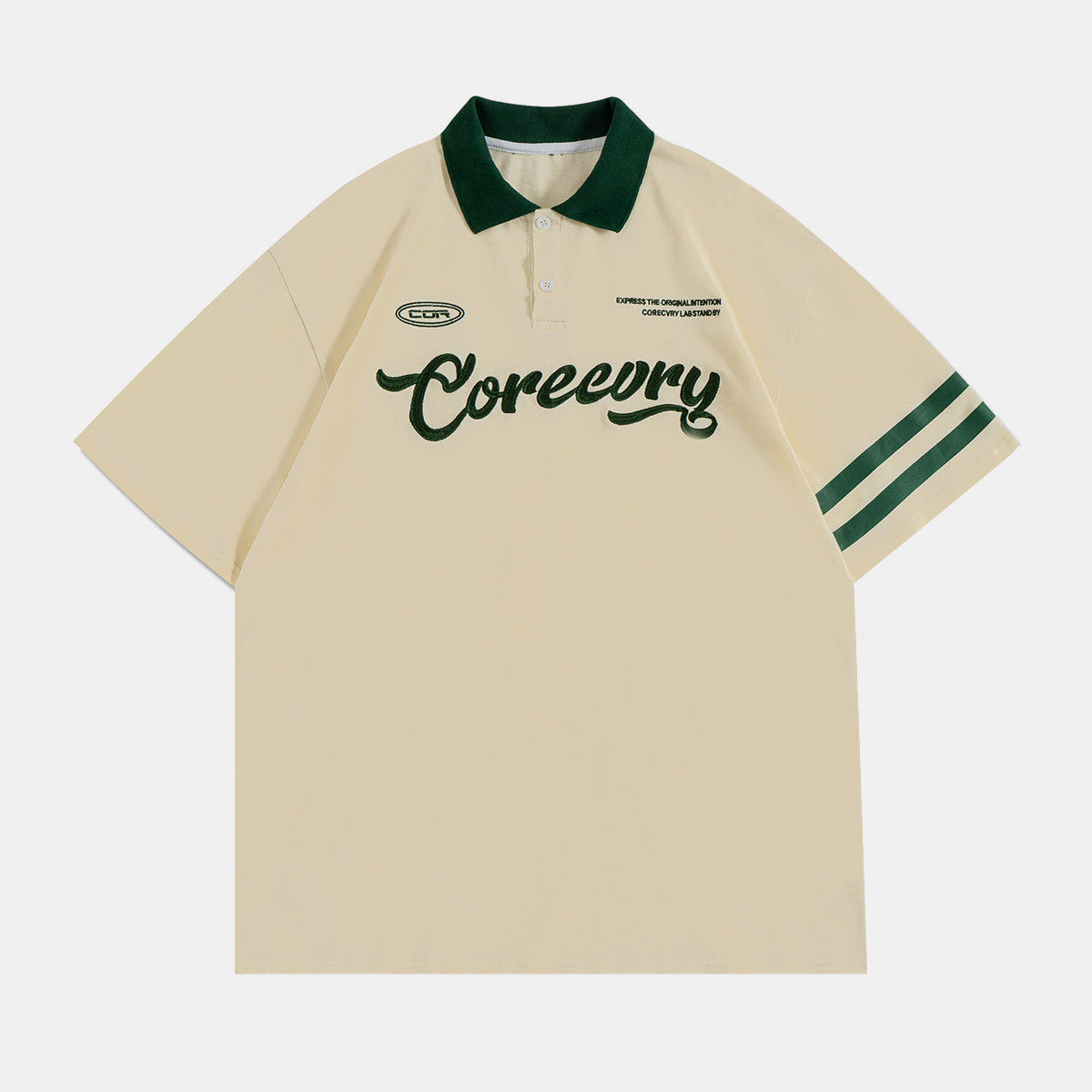 Embro Core | Embroidered Varsity Polo Shirt - Santo