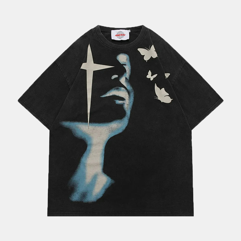 'Face' T shirt - Santo 