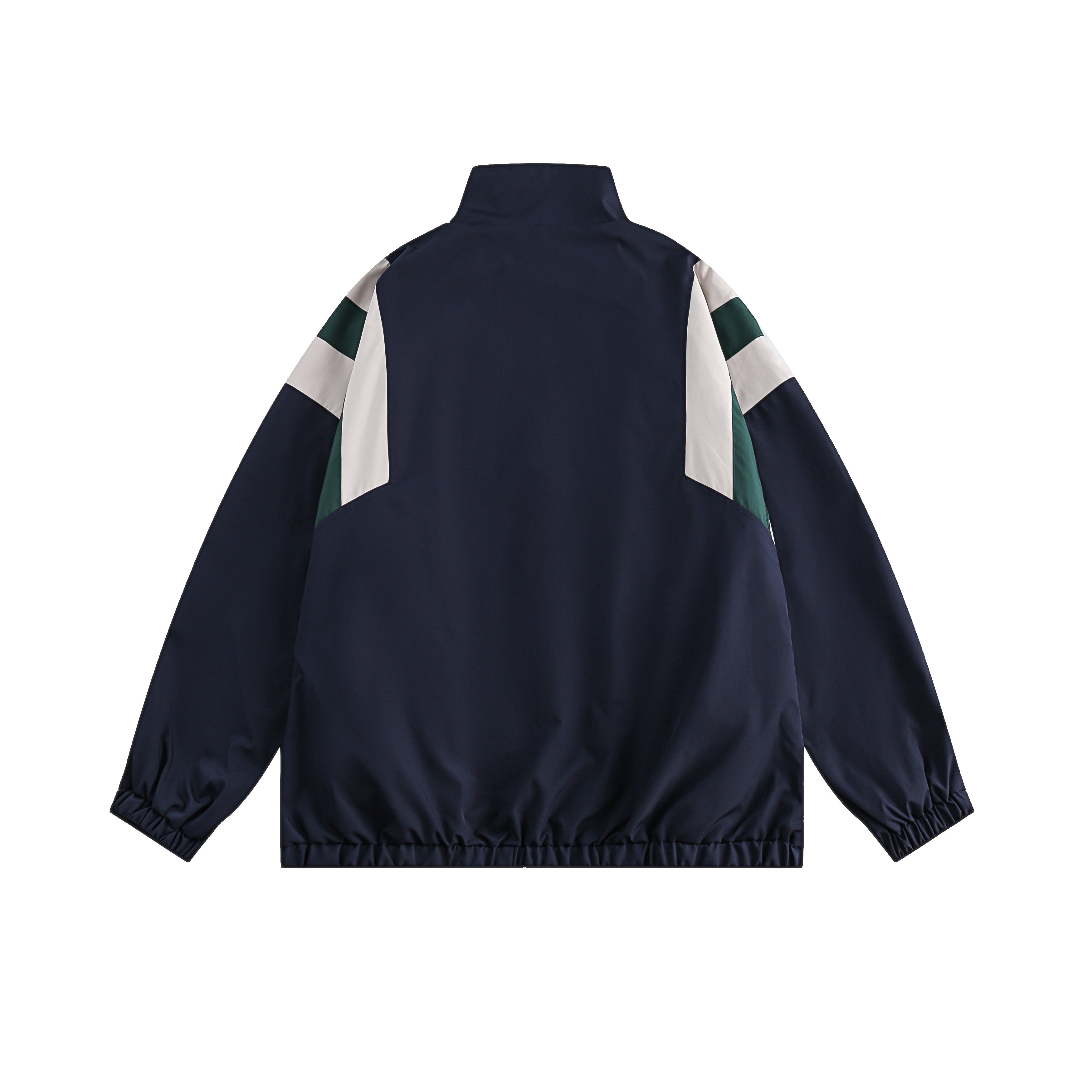 Stripe Flex | Striped Windbreaker Track Jacket - Santo