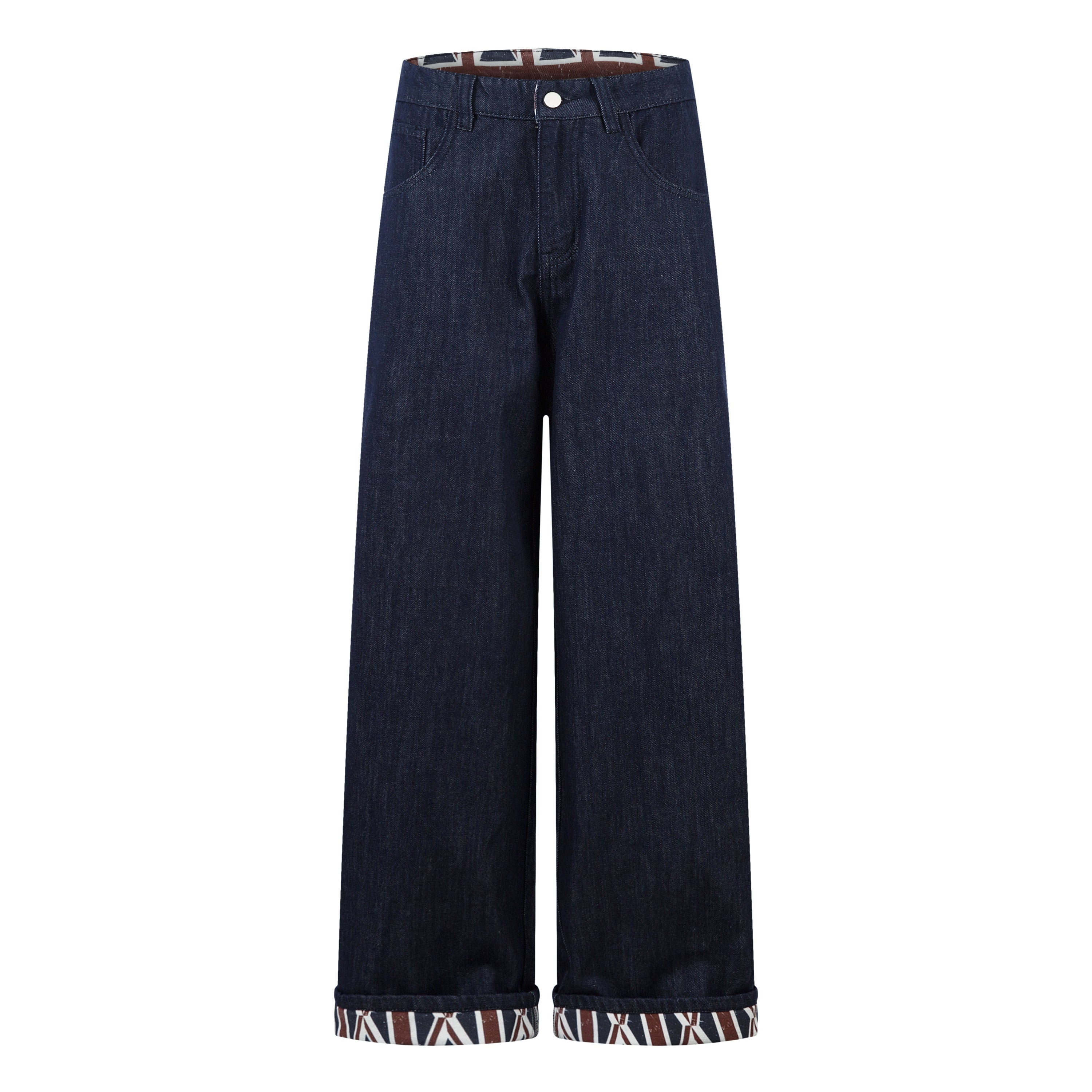 Retro Spliced Streetwear Denim | Y2K Wide Leg Baggy Jeans - Santo