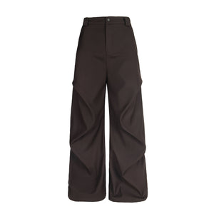 Pleated Casual Trousers | Adjustable Belt Streetwear Pants - Santo