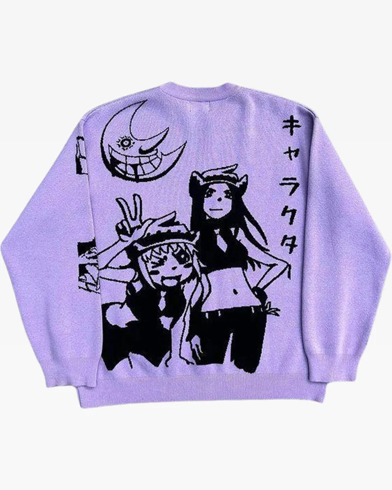 Neo-Tokyo Vibes | High Street Knit Jumper - Santo