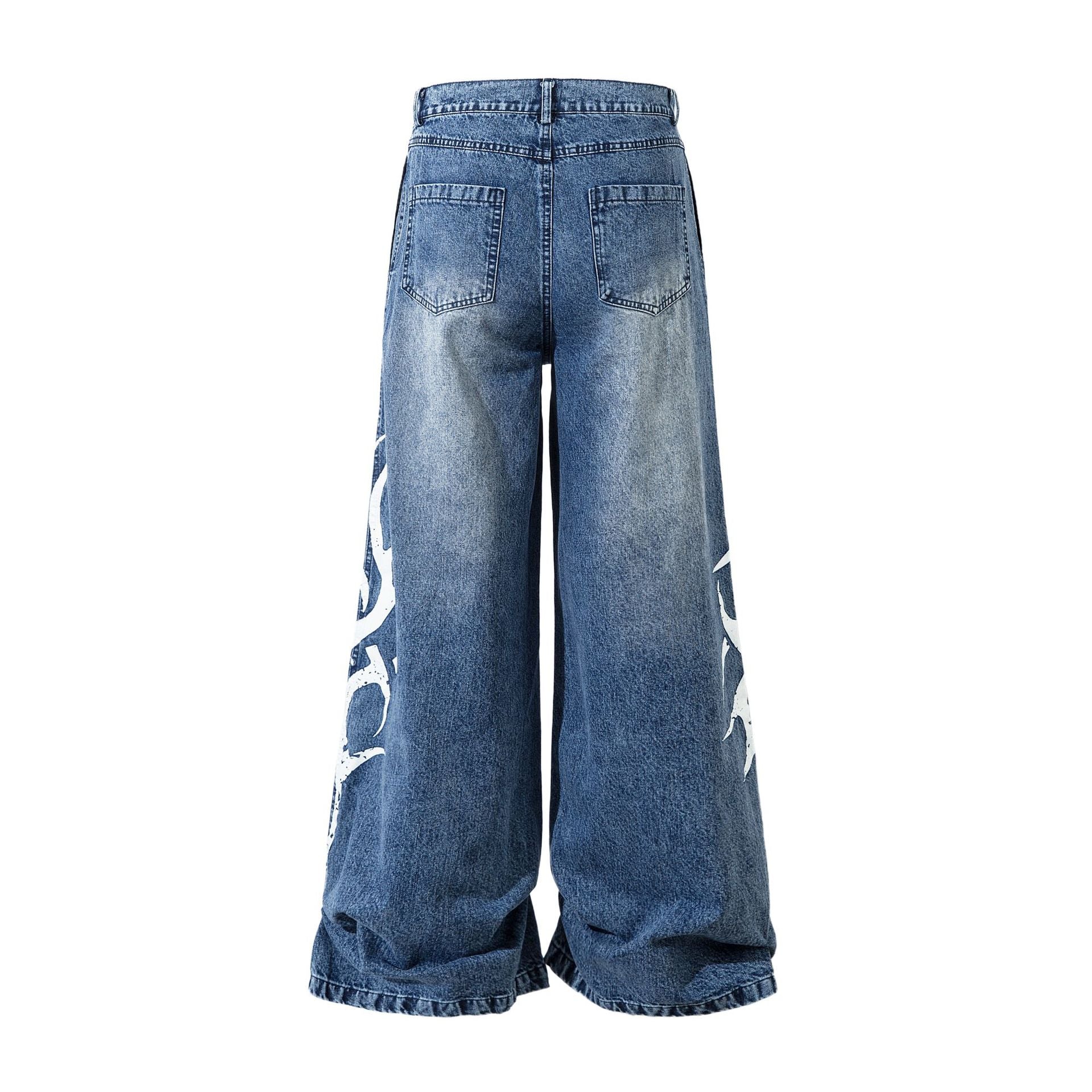 Trendy | Retro Baggy Denim Jeans - Santo