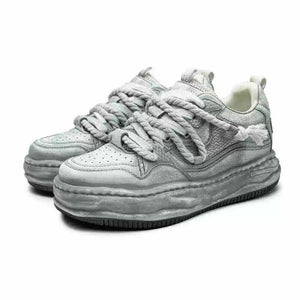 Rebel | White Platform Sneakers - Santo