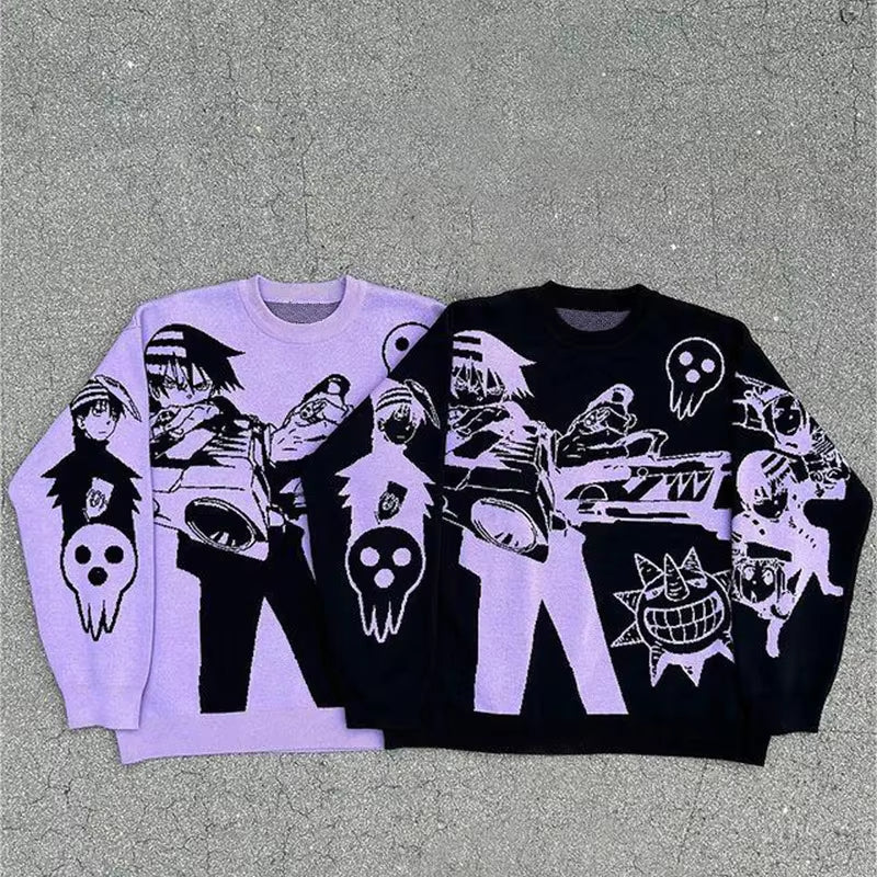 Neo-Tokyo Vibes | High Street Knit Jumper - Santo