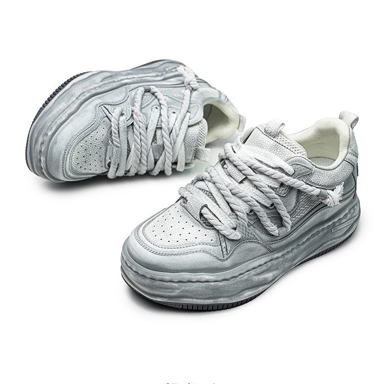 Rebel | White Platform Sneakers - Santo