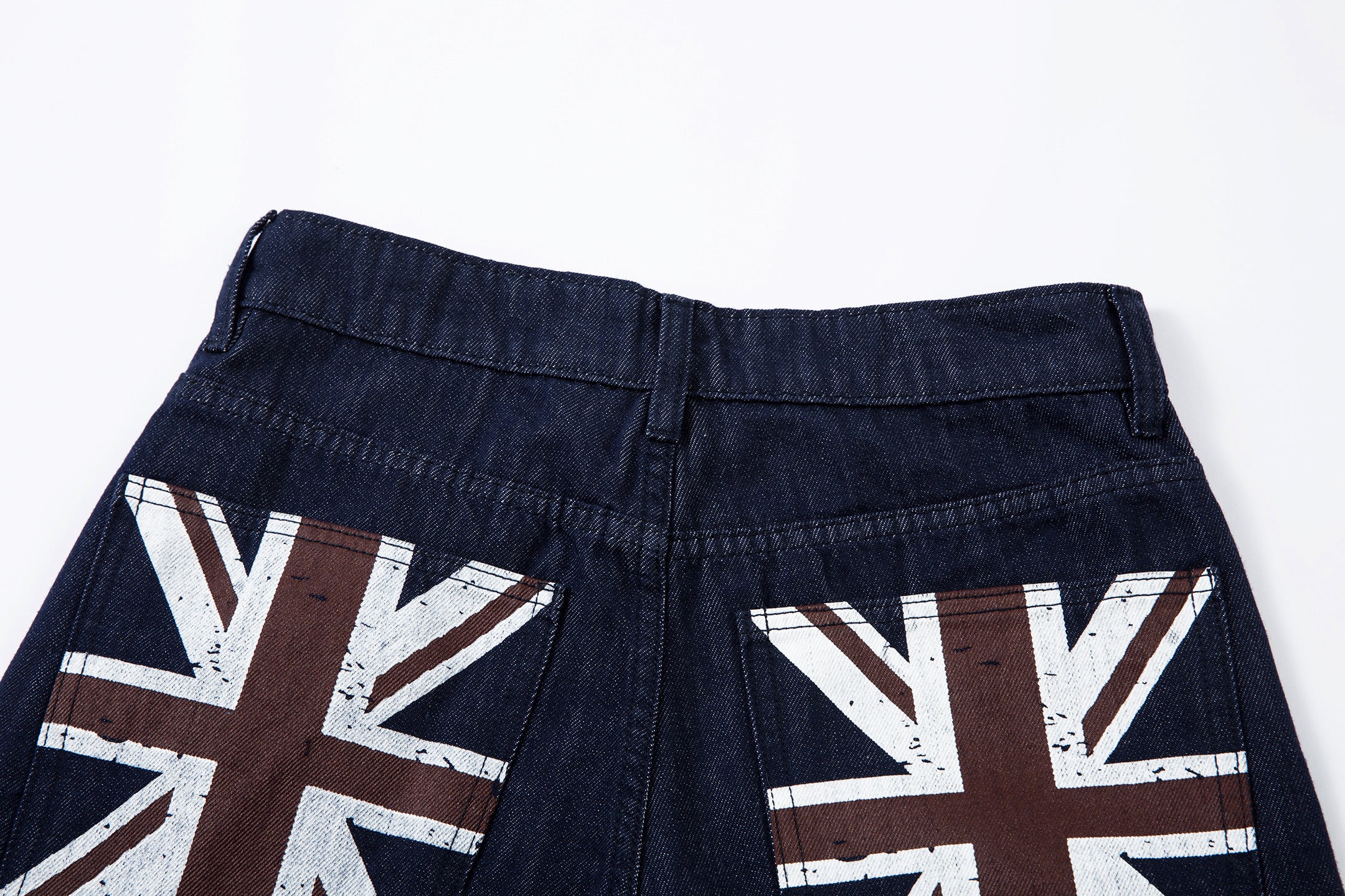 Retro Spliced Streetwear Denim | Y2K Wide Leg Baggy Jeans - Santo