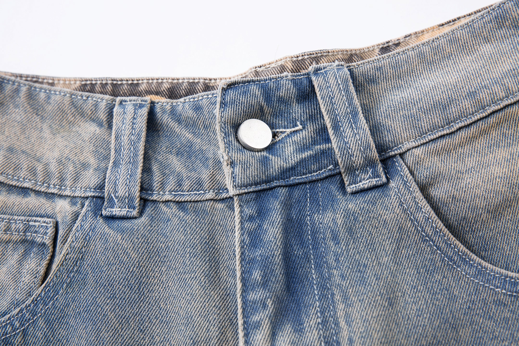 Camo Star Cuffed Denim | Baggy Streetwear Jeans - Santo