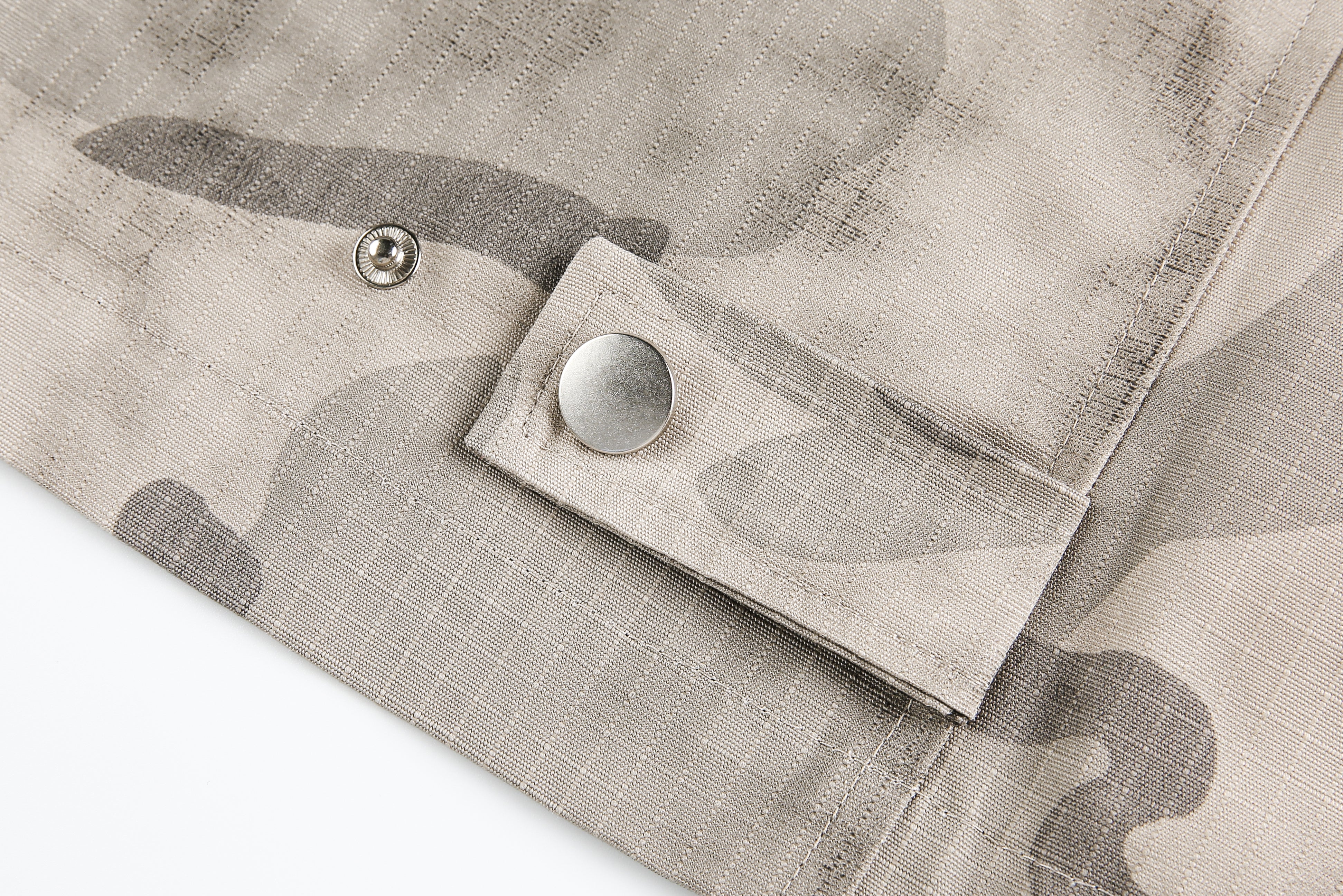 Retro Spliced Streetwear Outerwear | Camouflage Cargo Jacket - Santo