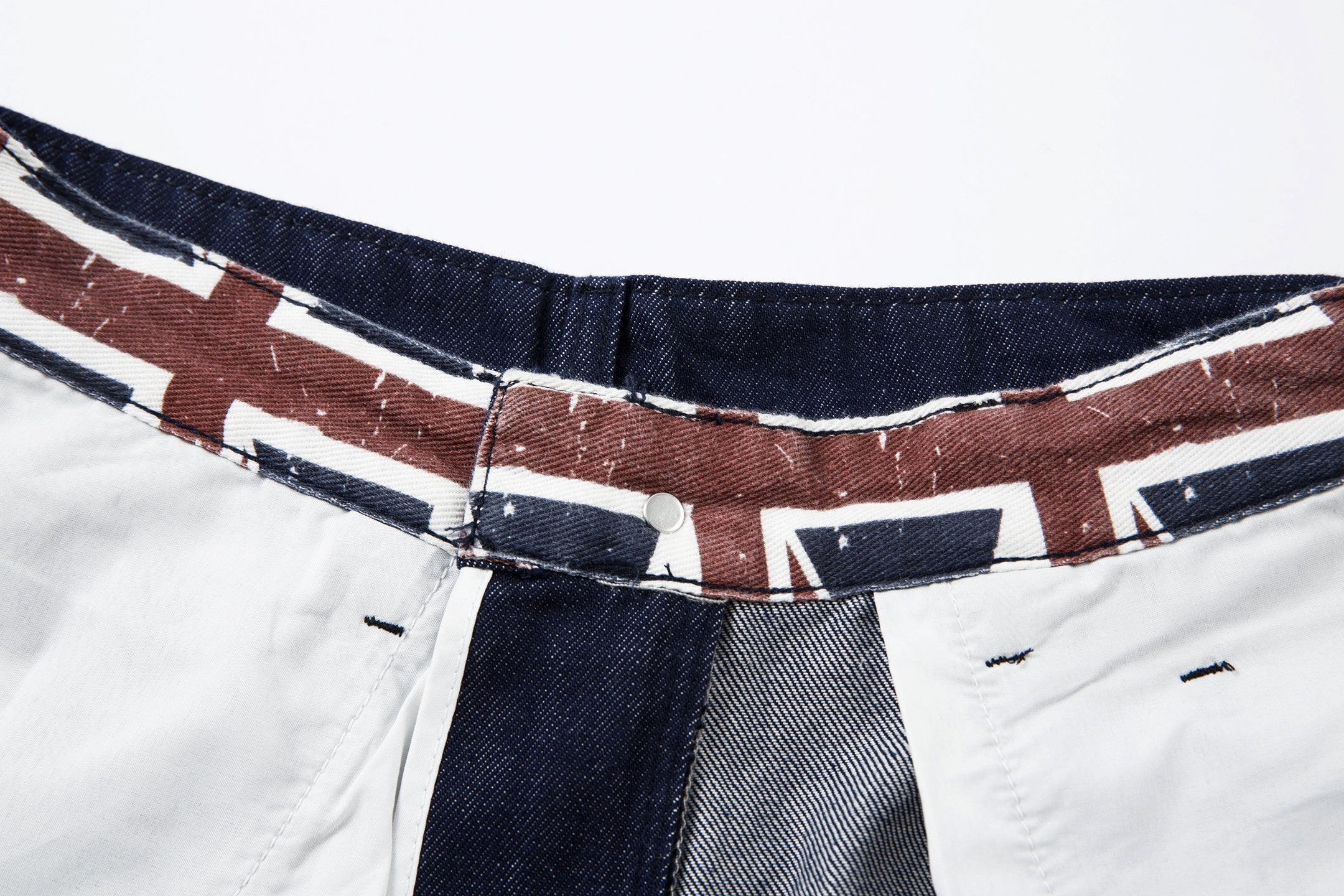 Retro Spliced Streetwear Denim | Y2K Wide Leg Baggy Jeans - Santo