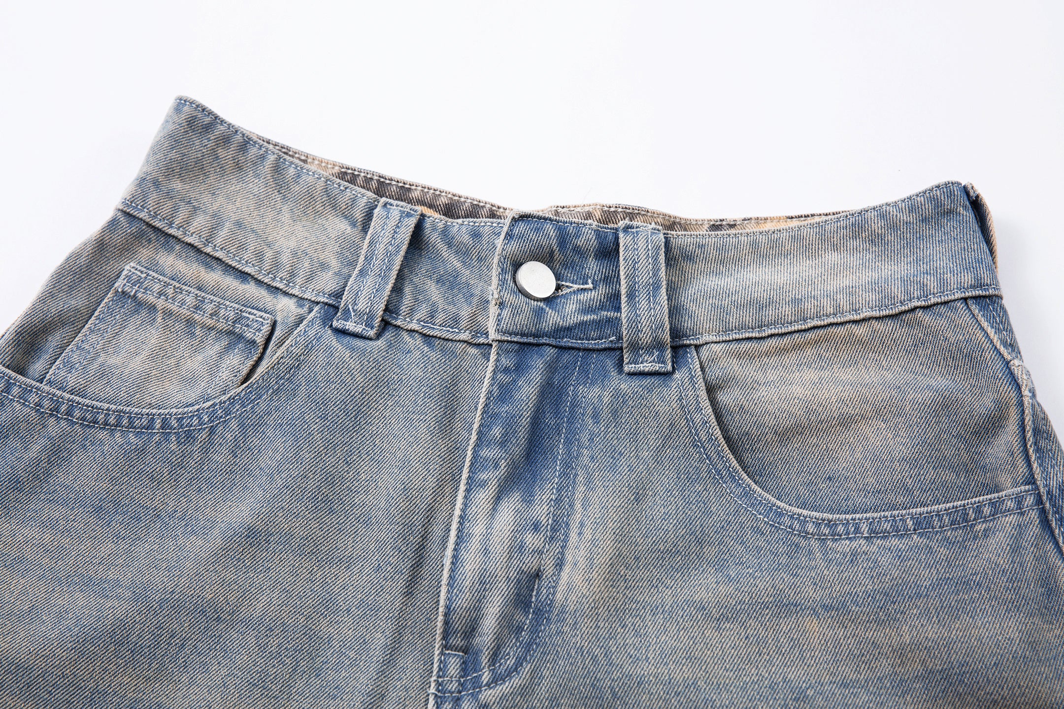 Camo Star Cuffed Denim | Baggy Streetwear Jeans - Santo