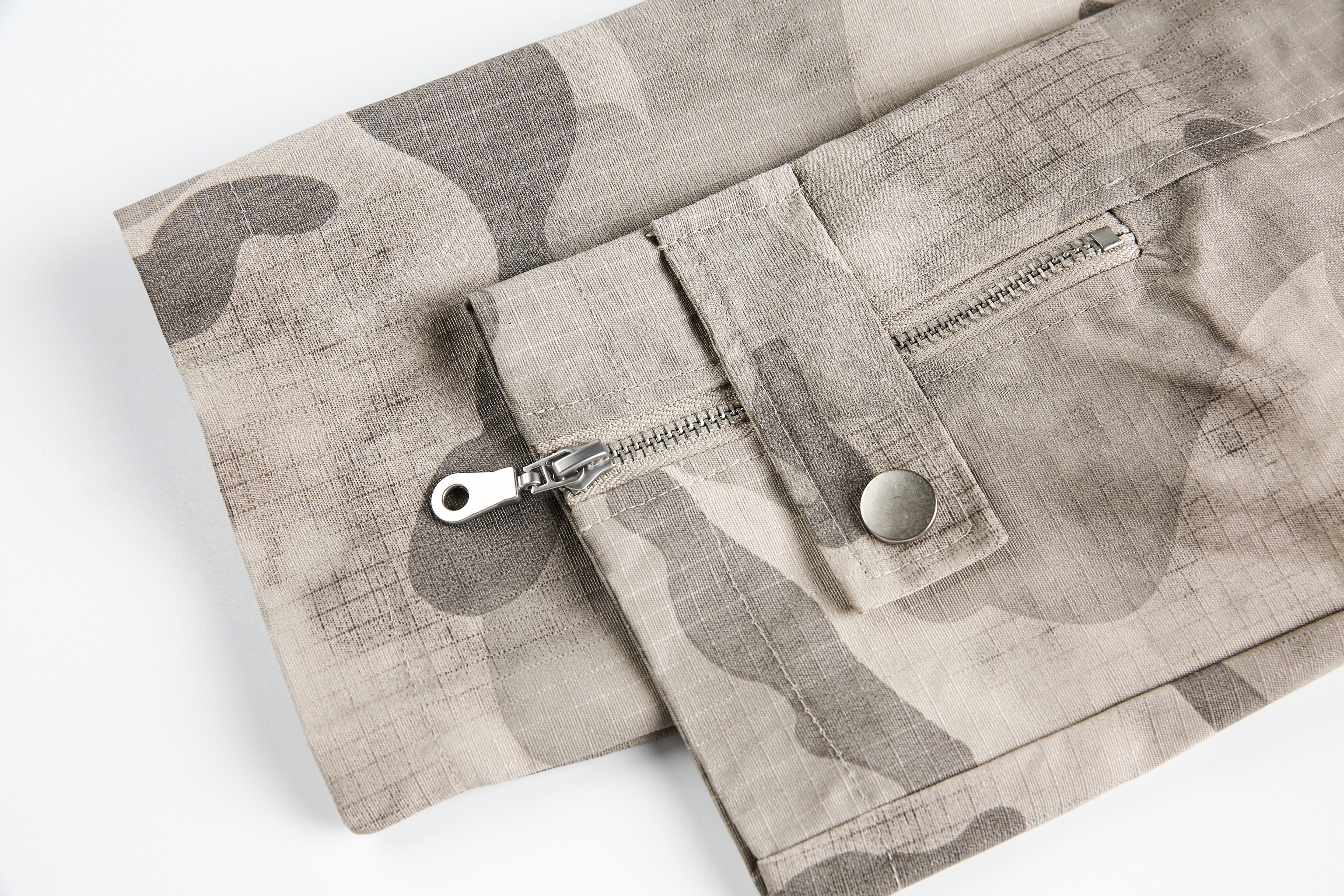 Retro Spliced Streetwear Outerwear | Camouflage Cargo Jacket - Santo