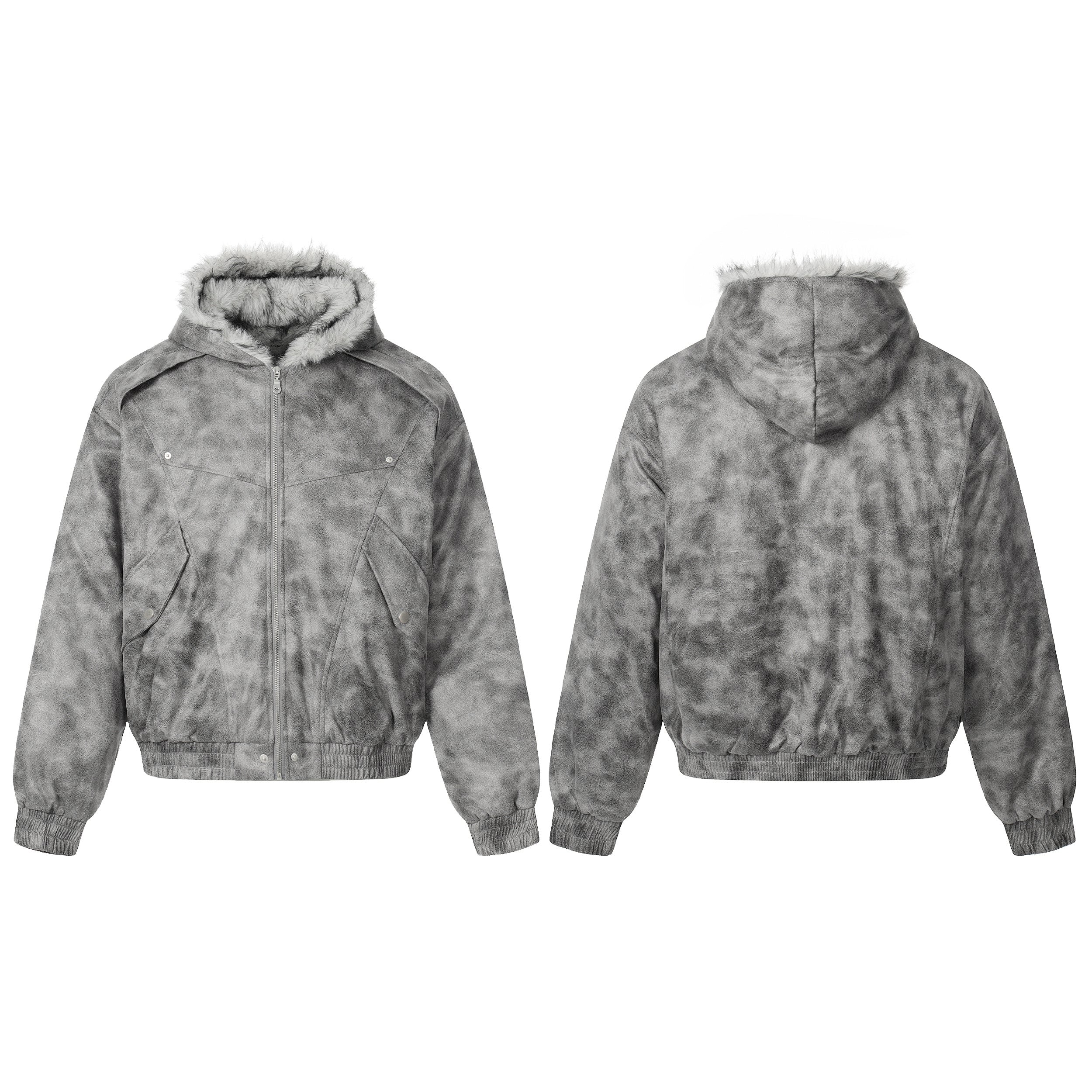 Distressed Washed | Hooded Oversized Jacket