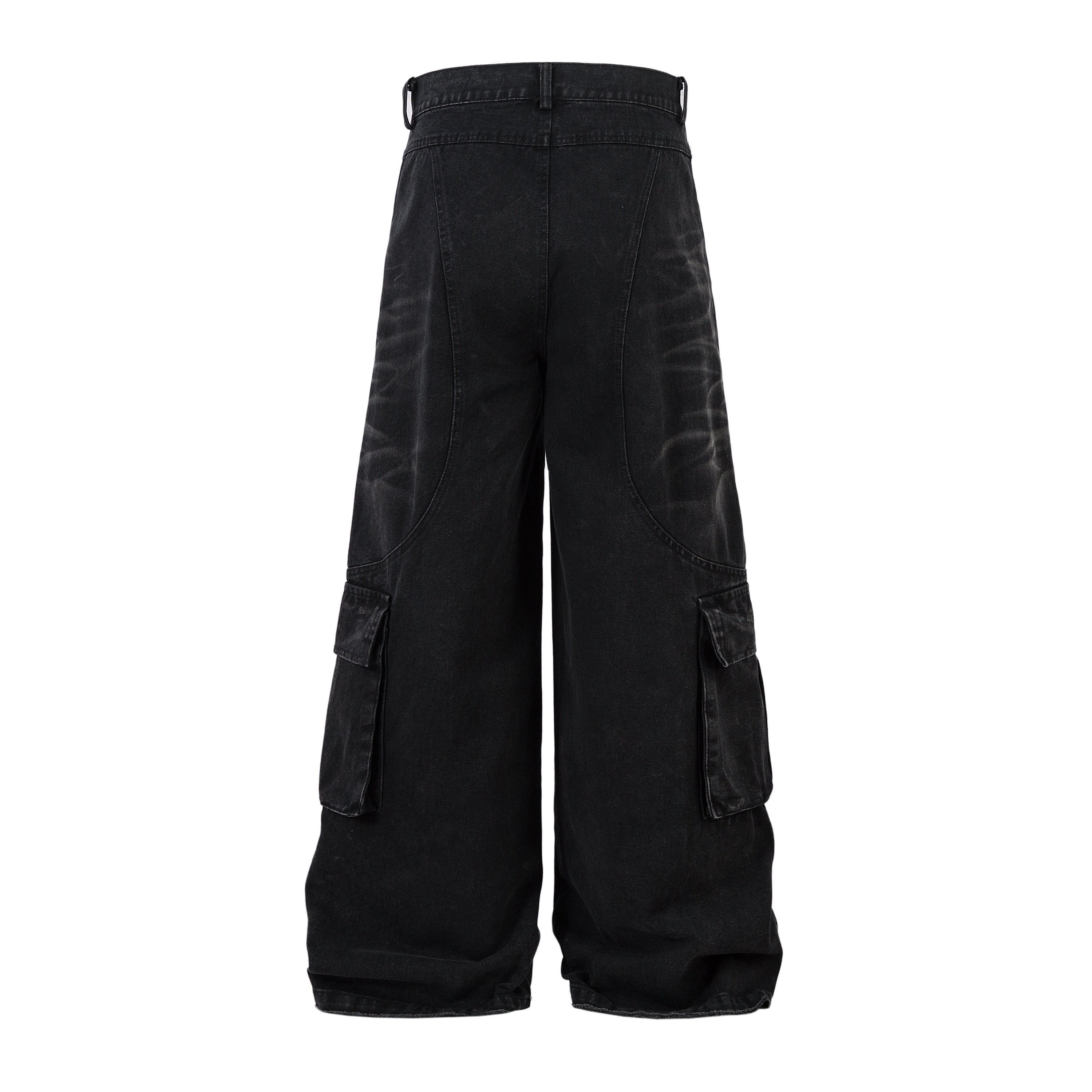 Distressed Multi-Pocket | Washed Jeans