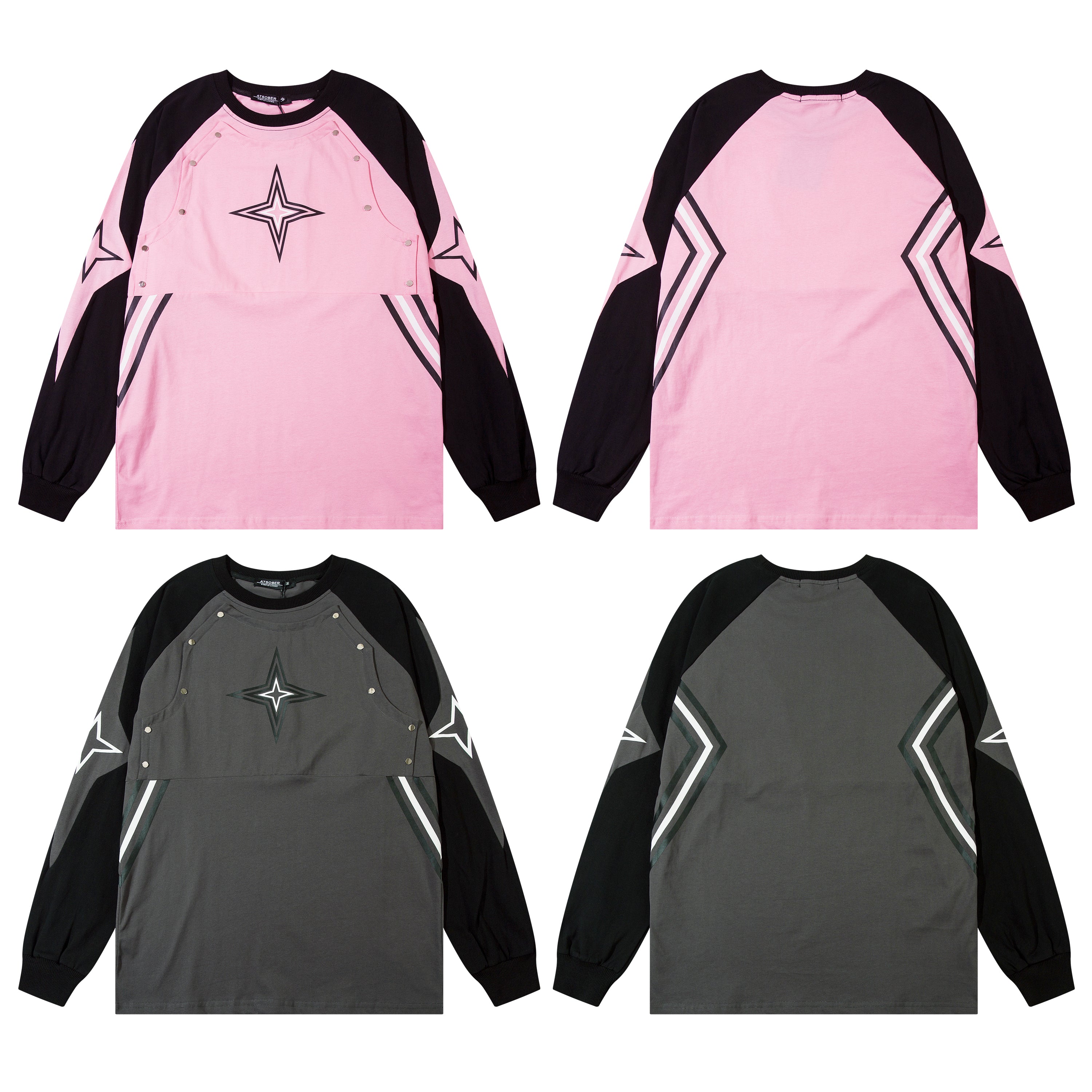 Star Panel Contrast | Patchwork Sweatshirt - Santo