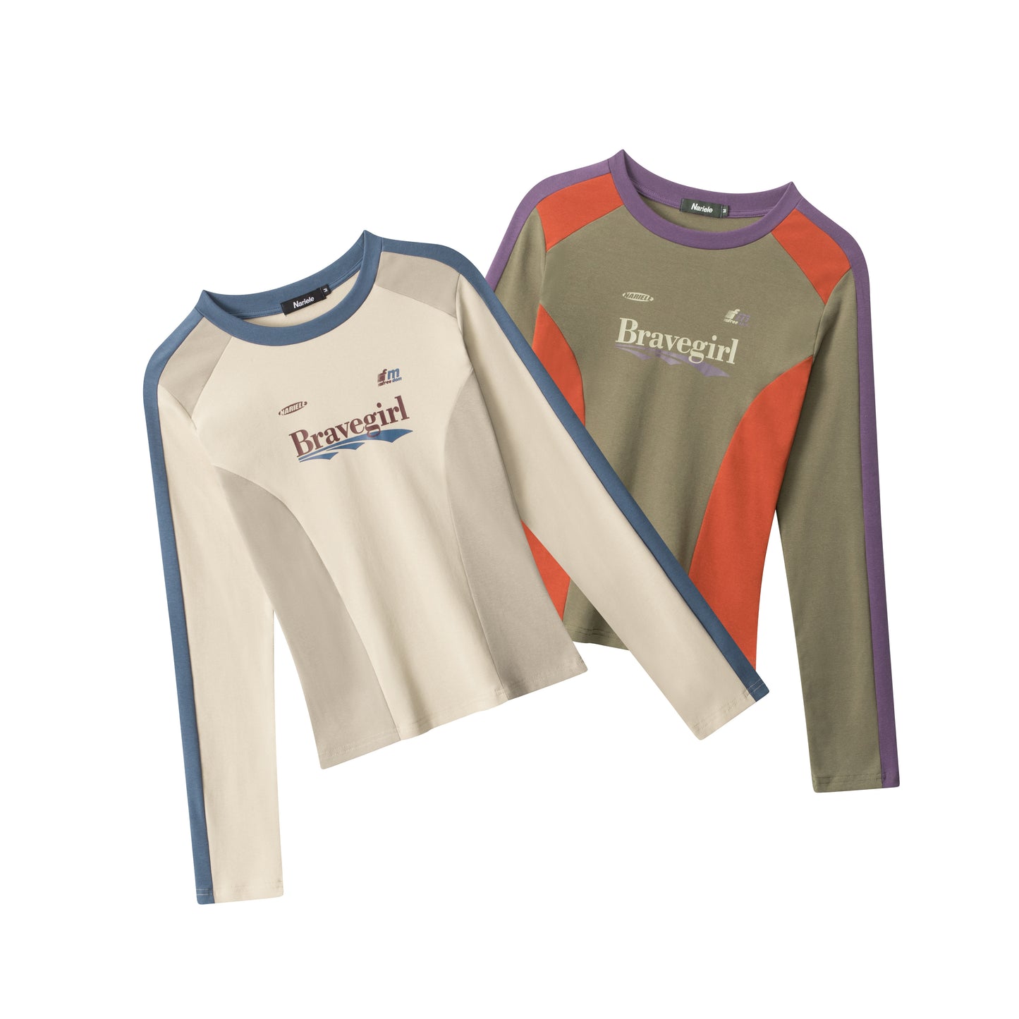 Bravegirl Wave | Colorblock Long Sleeve Tee