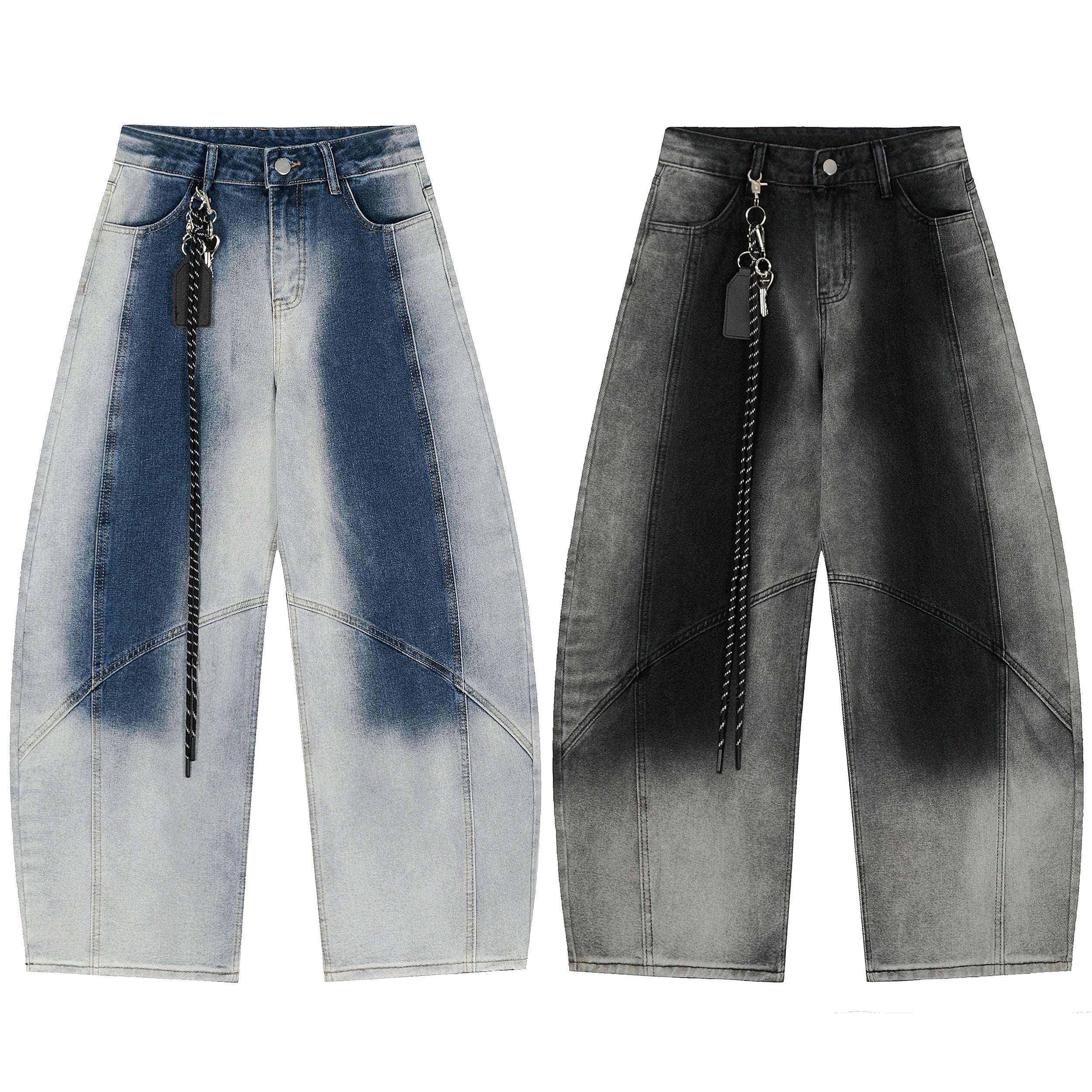 INK SPLASH | Wide Fit Printed Trousers