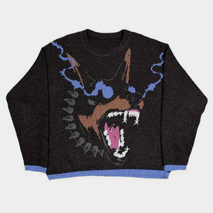 Roaring Beast | Fierce Graphic Knit Sweater - Santo