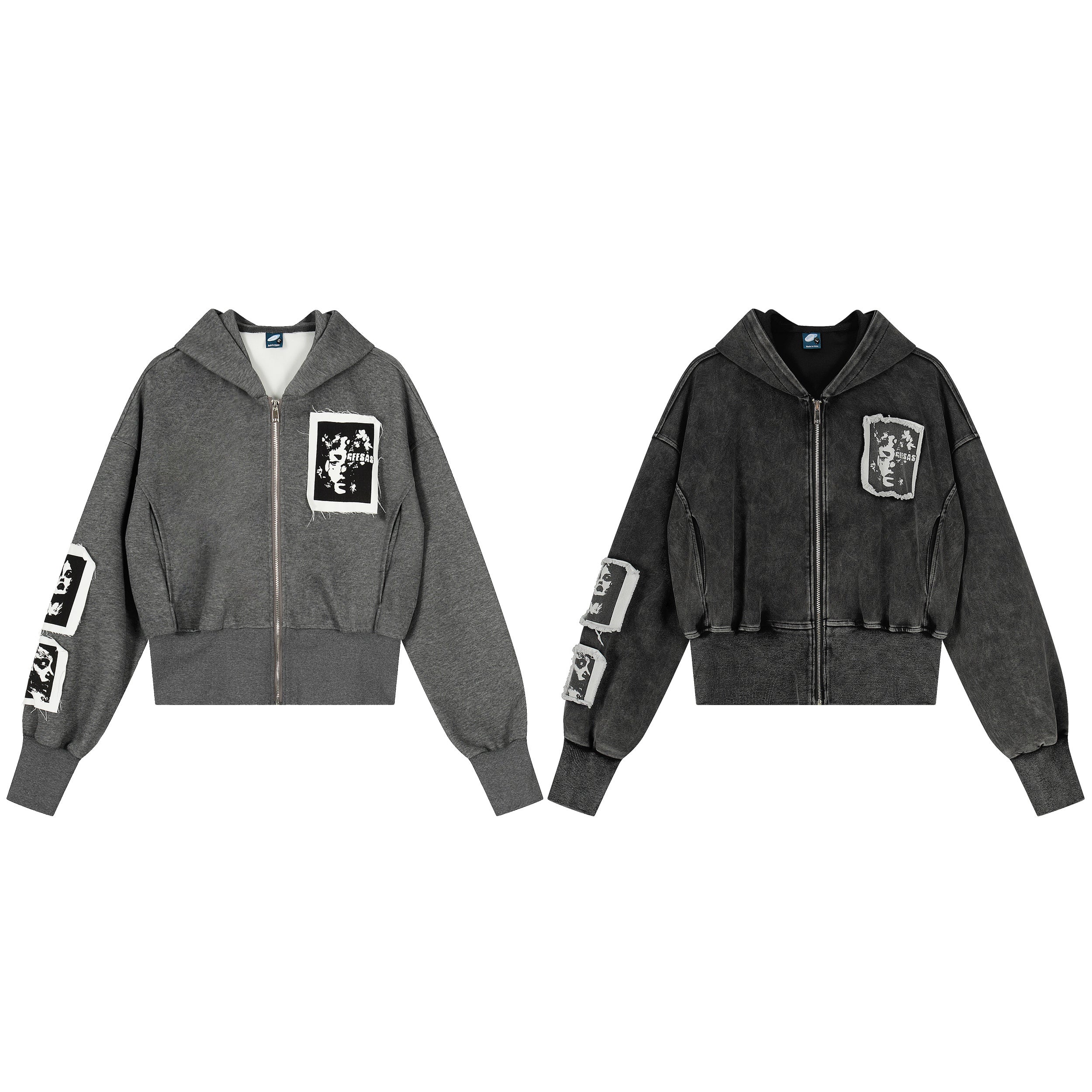 TIE SHADE | Ombre Button Shirt with Clip-on Tie