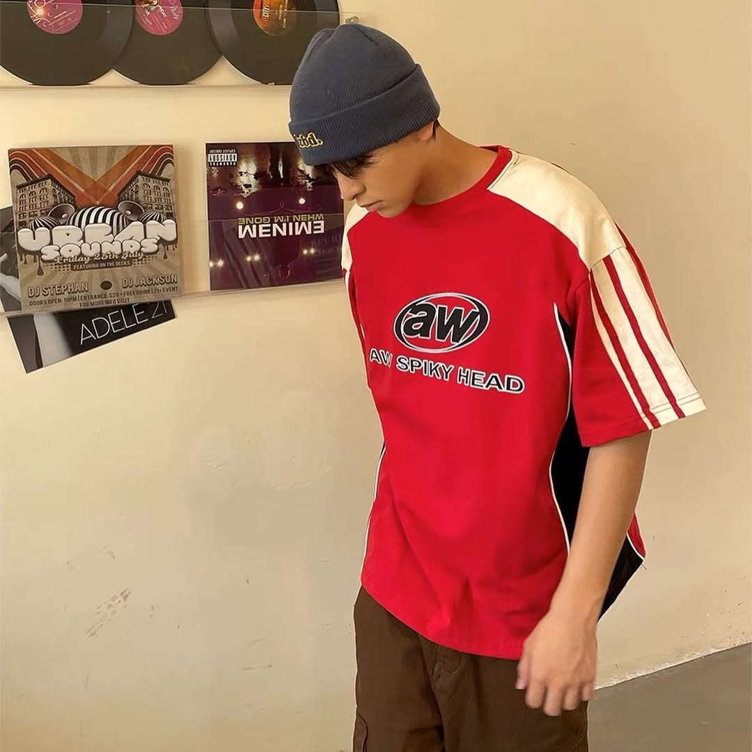 W | Maglietta Strip Racing Varsity decostruita