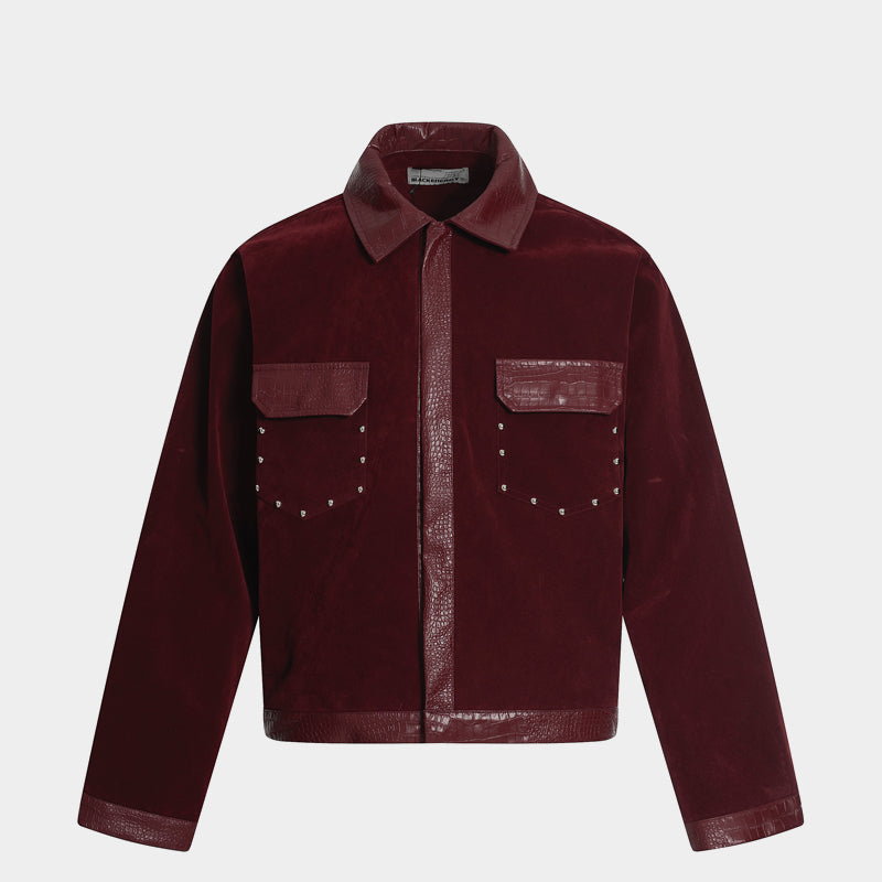 Studded Suede Croc | Motorcycle Jacket - Santo