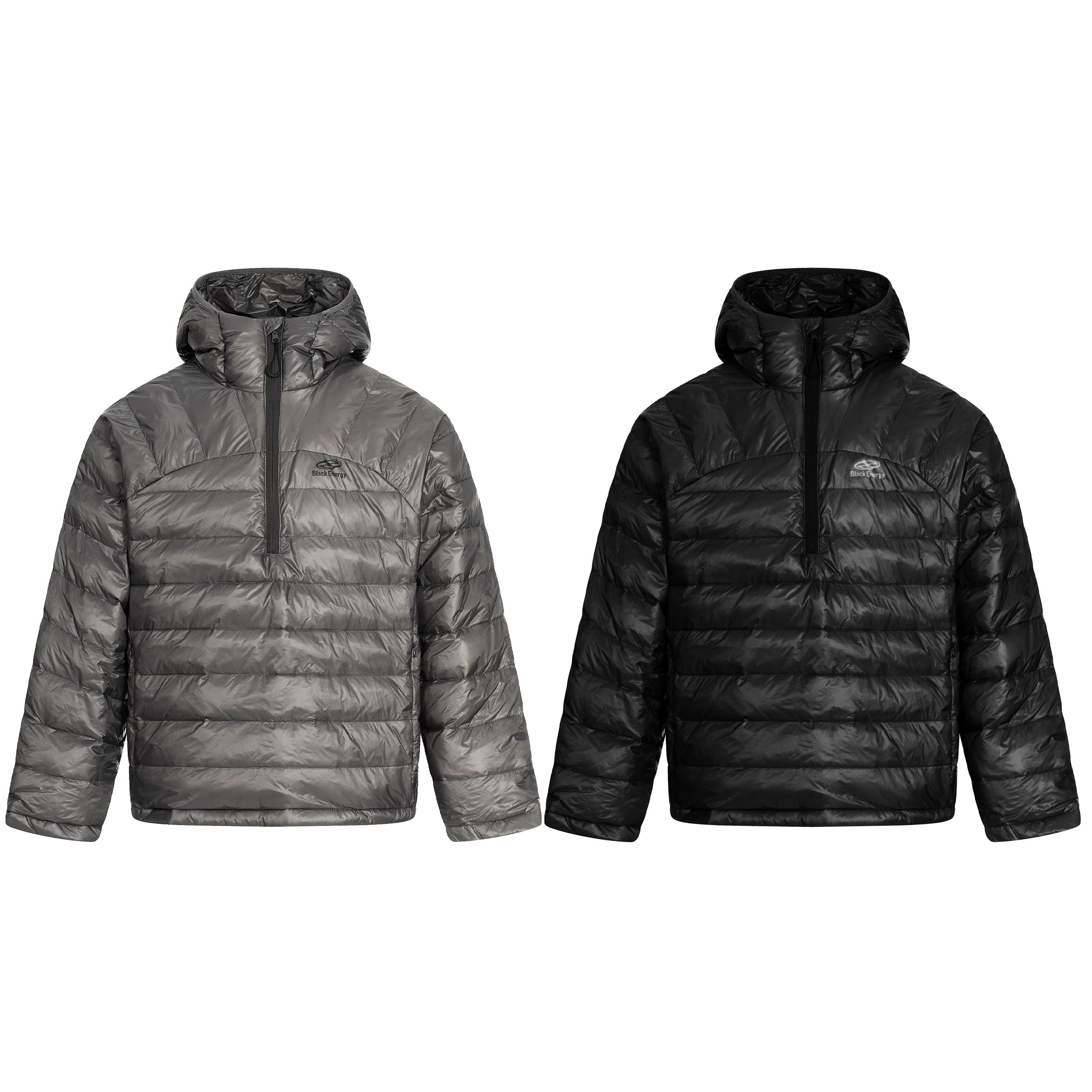 Lightweight Half-Zip | Hooded Puffer Jacket