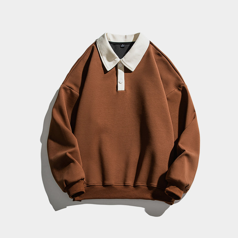 Classic Vibe | Casual Polo Sweatshirt - Santo