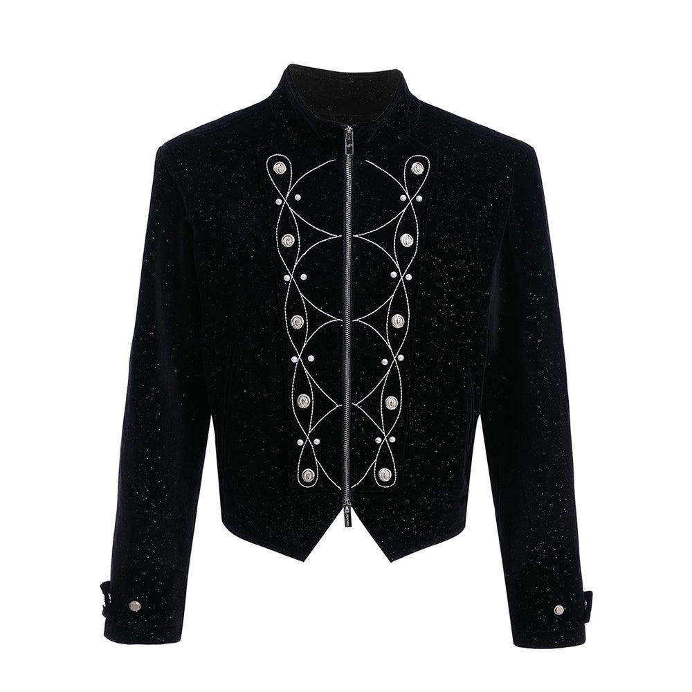 Royal Chain Detail | Velvet Jacket - Santo