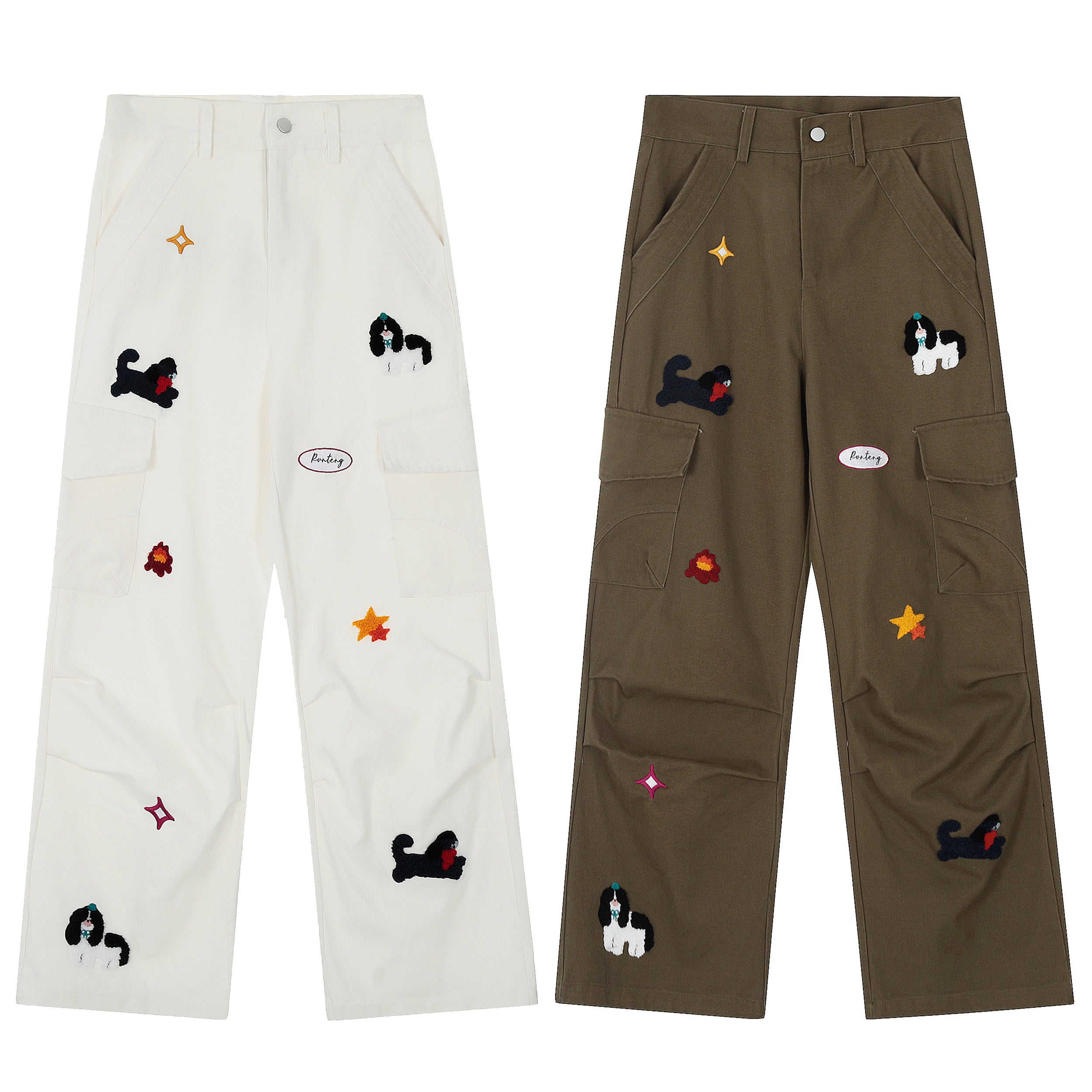 Pup Patch | Cargo Pants with Dog Applique