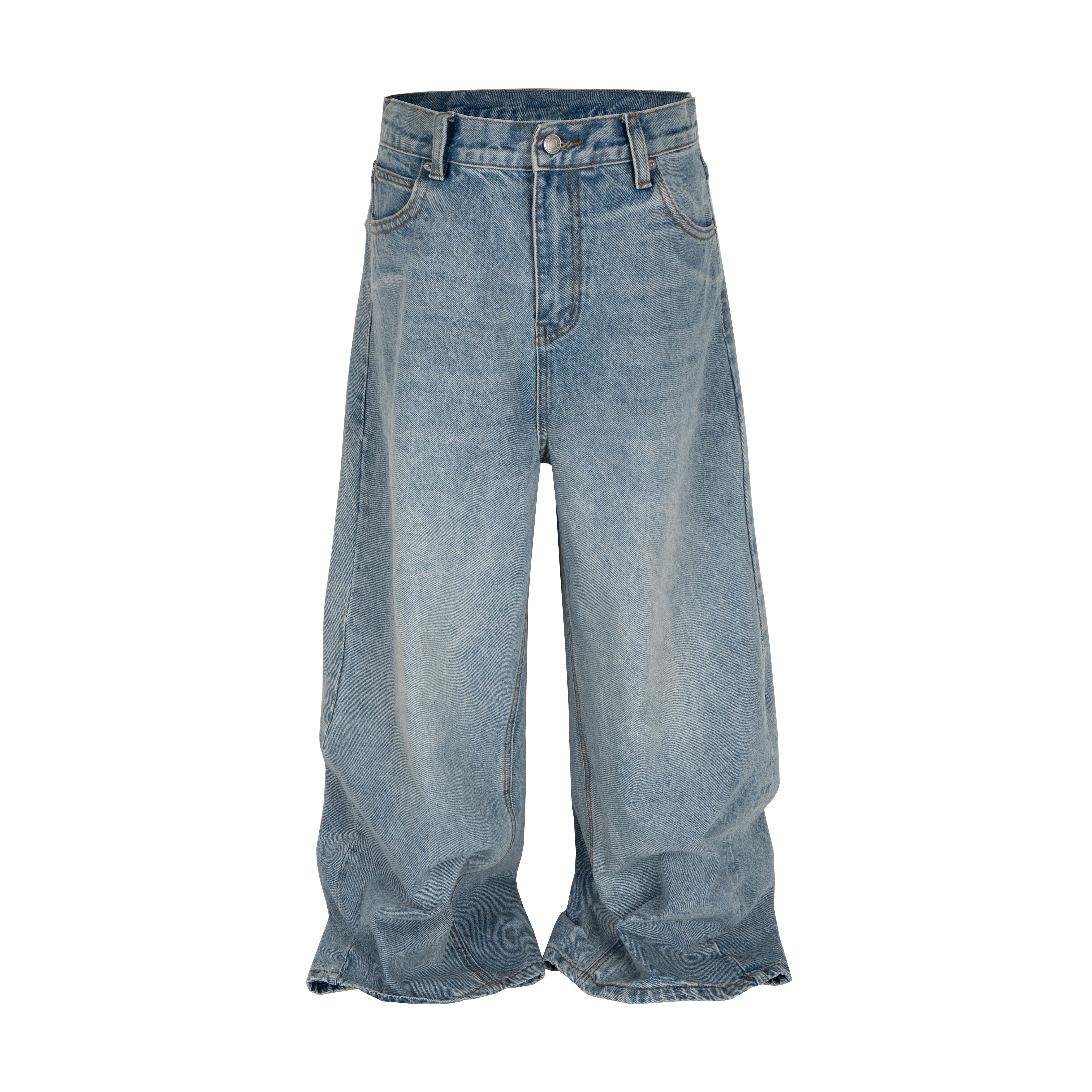 Stacked Washed Blue | Wide Jeans - Santo