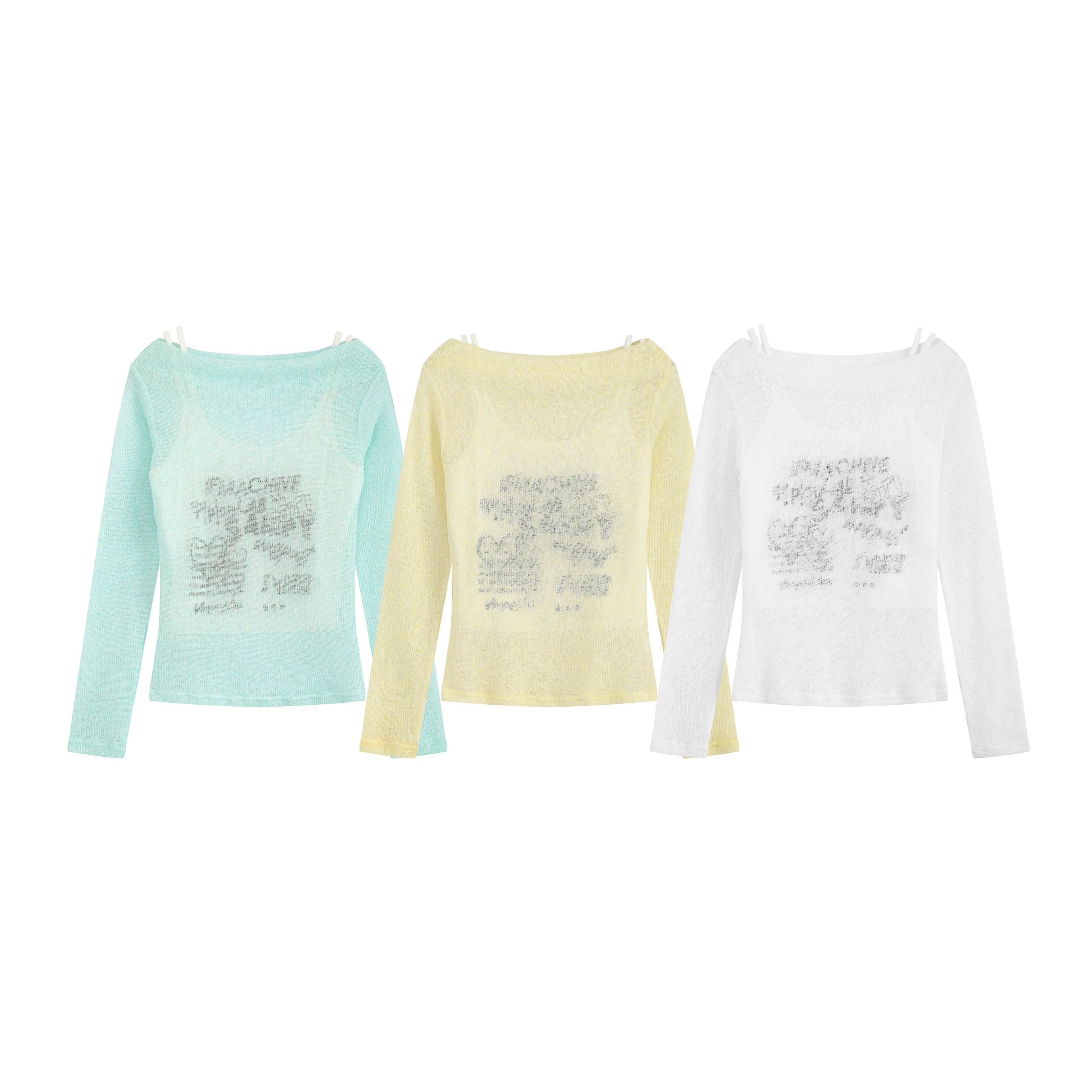 Soft Layer | Sheer Strap Detail Long Sleeve