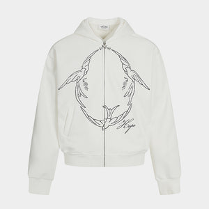 Doves Hope | Oversized Zip Up Hoodie - Santo
